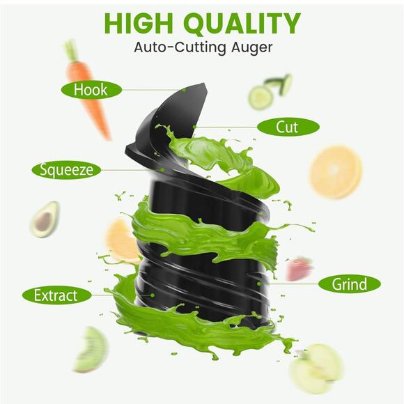 Cold Press Juicer 350W – 6.5” Wide Chute, High Yield, Easy Clean Machine - Picture 6 of 7